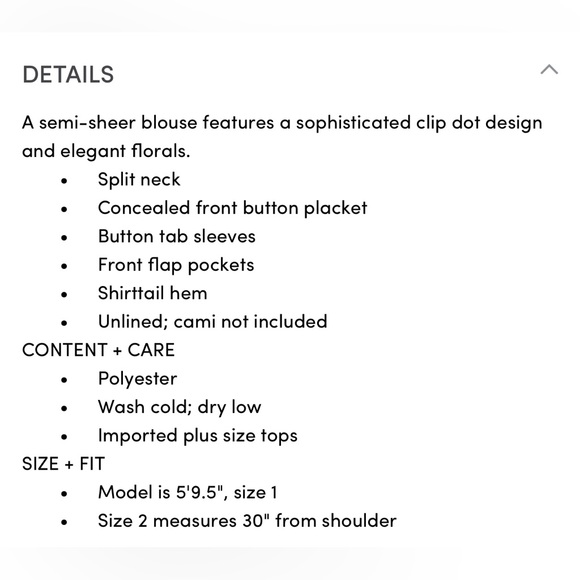 Torrid Harper - White Floral Clip Dot Blouse - Picture 6 of 6